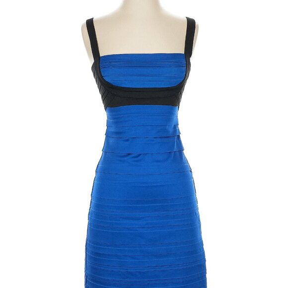 NWT: BGMAXAZRIA WOVEN DRESS ACETATE BLEND MINI DRESS, SZ: 2 - Picture 1 of 15